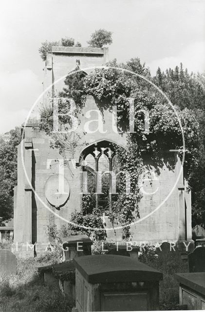 Ruin of Bathwick (Mortuary) Chapel, Bath 1970