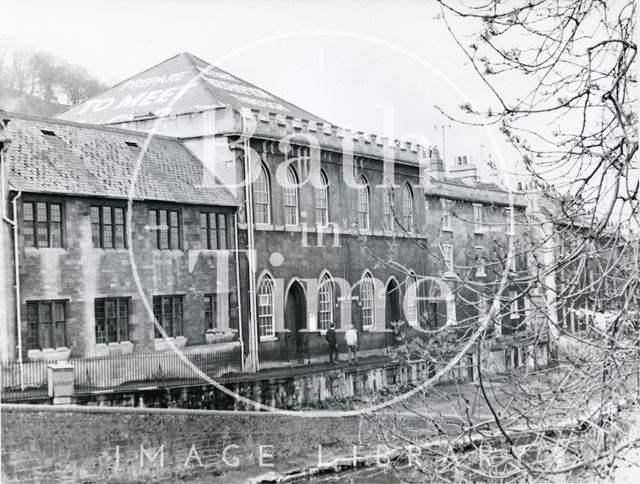 Widcombe Baptist Church (rear from the Kennet and Avon Canal), Bath 1968