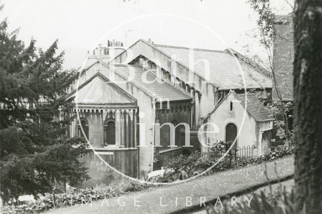 Rear of St. Mary's Roman Catholic Church Hall from Vineyards/Guinea Lane, Bath 1970