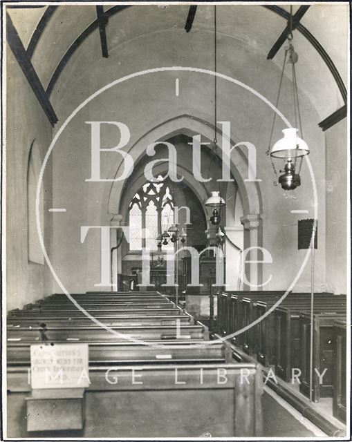 Interior of St. Margaret's Church, Queen Charlton, Somerset 1929