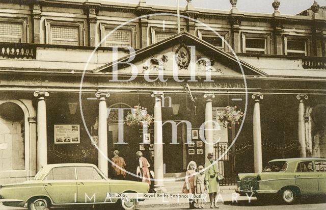 Entrance, King's and Queen's Baths, Bath c.1960