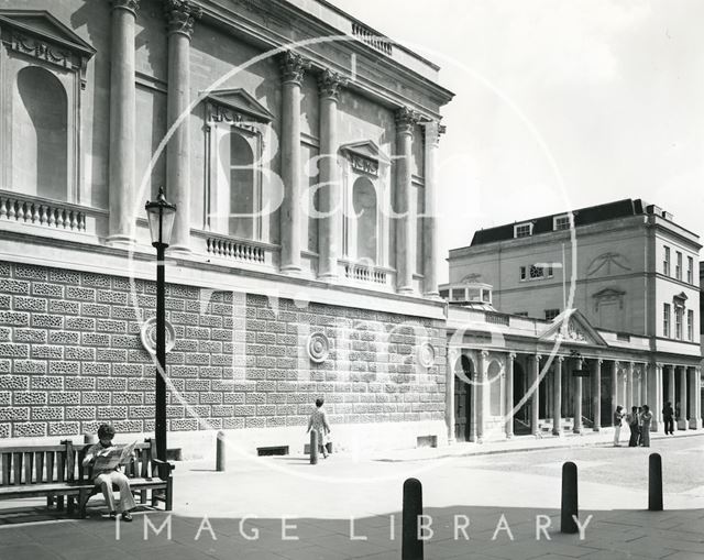 King's and Queen's Baths, view of Stall Street entrance, Bath c.1975