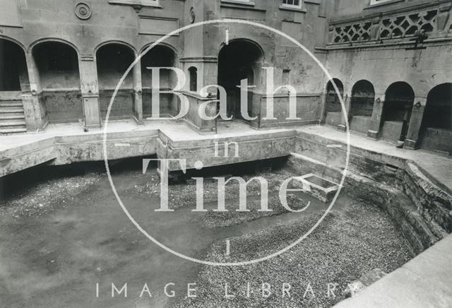 King's Bath drained following excavation, Bath c.1993