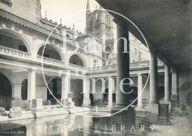 Roman Bath looking northeast, Bath 1897