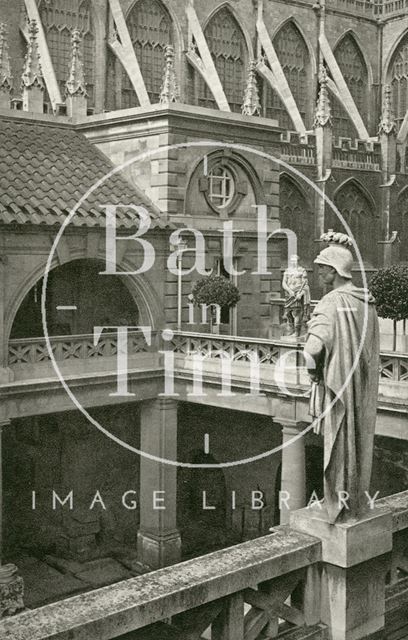 Roman Baths - terrace looking northeast, Bath c.1938