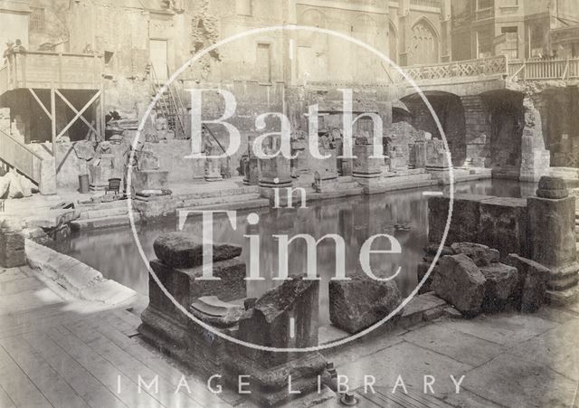 Roman Bath looking northeast, Bath c.1880