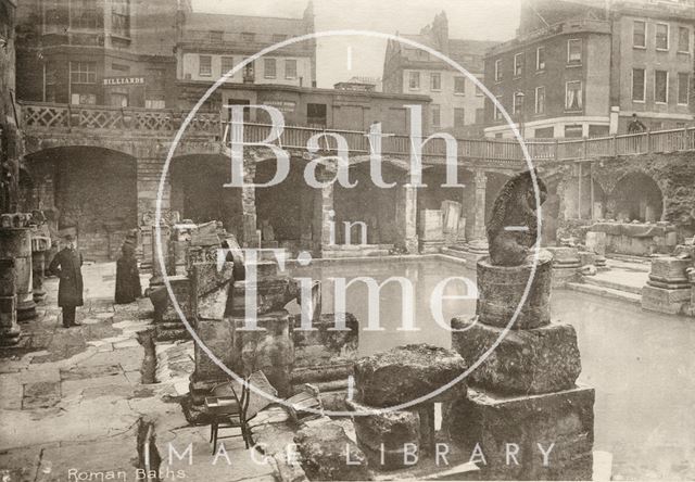 Roman Bath looking southeast, Bath c.1890