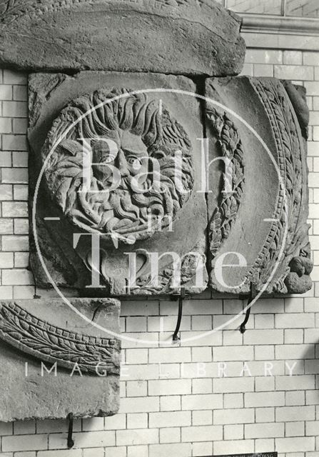 Gorgon's Head - Roman Temple, Roman Baths, Bath c.1900