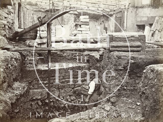 Excavations for the Prince Albert Wing of the United Hospital, Hot Bath Street, Bath 1864