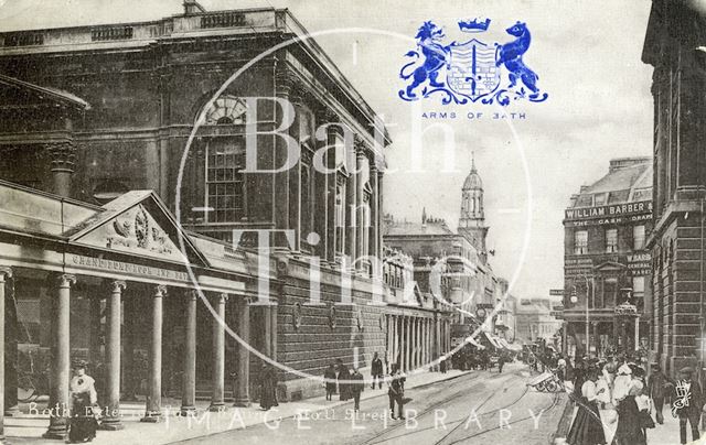 Roman Baths, Stall Street side, seen from the north, Bath c.1910