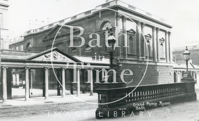 Pump Room and wall from the Grand Pump Room Hotel and Colonnade, Bath c.1915