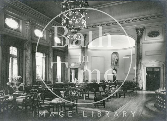 Pump Room interior looking towards doorway at northeast corner, Bath c.1930