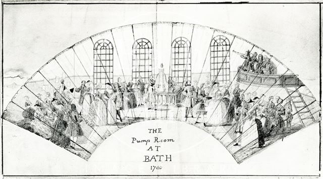 Fan view of the Pump Room and Orchestra, Bath 1736