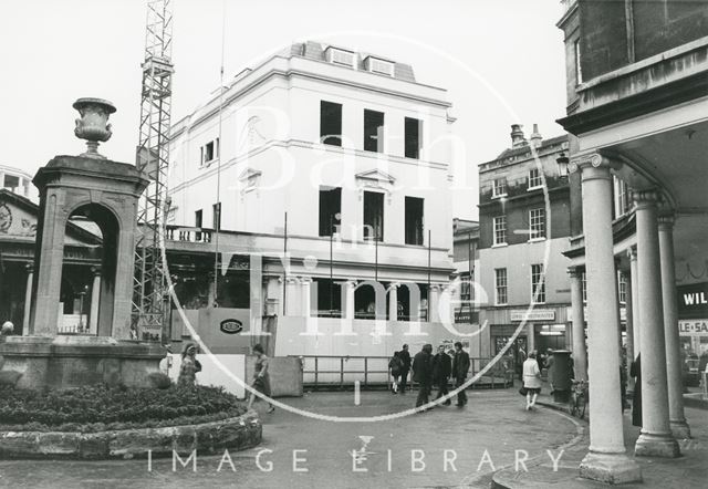 Pump Room - New Roman Baths gift shop in advanced stage of construction, Bath 1972