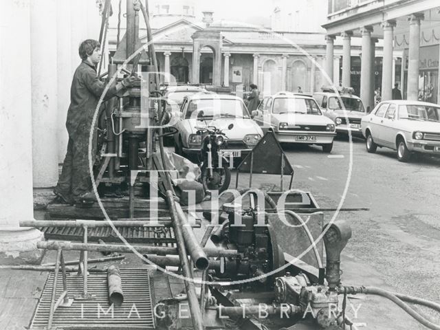 Preliminary drilling (rotary drill) for hot mineral water, Bath 1983