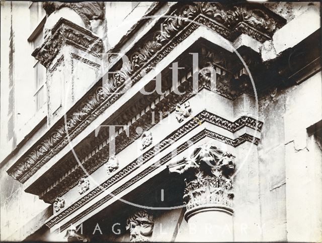 Top of doorway detail, Beau Nash's House, 9, St. John's Place, Bath c.1903