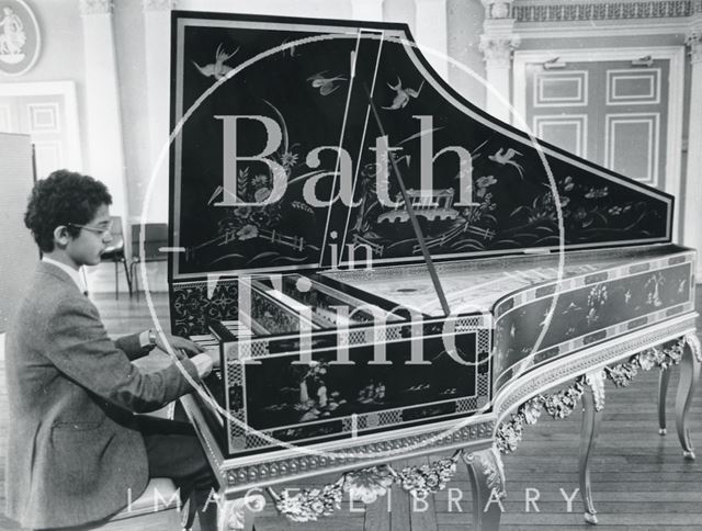 Specially-made harpsichord at Prior Park College, Bath 1984