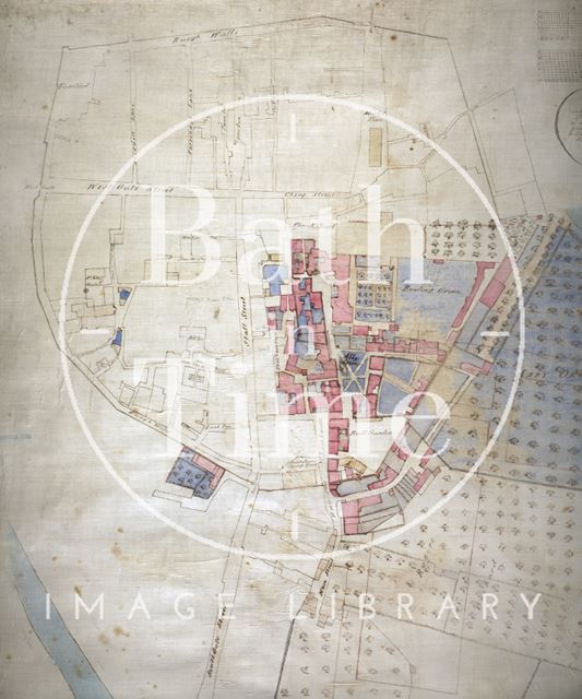 Plan of the Kingston Estate, Bath 1725 - detail