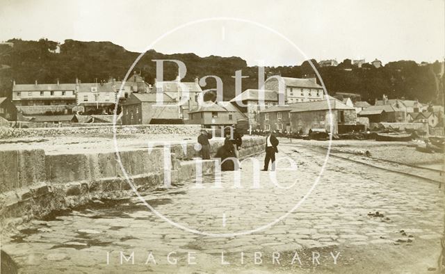 Lyme Regis looking inland from the Cobb, Dorset c.1880