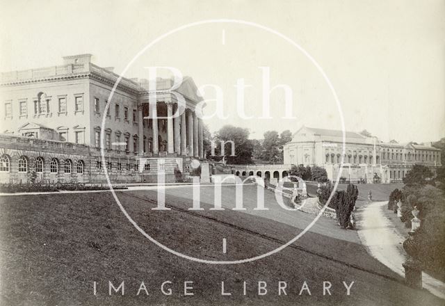 Prior Park - main block and chapel, Bath c.1890