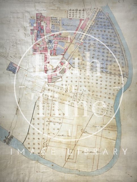 Plan of the Kingston Estate, Bath 1725 - detail