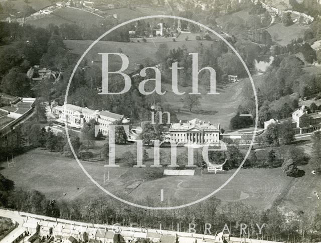 Aerial view of Prior Park with Palladian Bridge, Bath c.1930