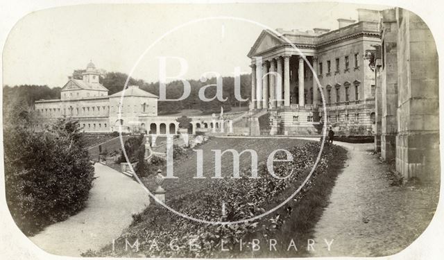 Prior Park - main block and east wing, Bath c.1870