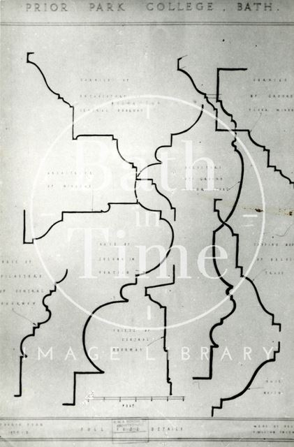 Prior Park. Details of cornices, arches, etc., Bath c.1935