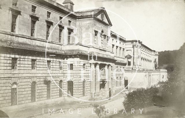 Prior Park - central black and west wing, Bath c.1870