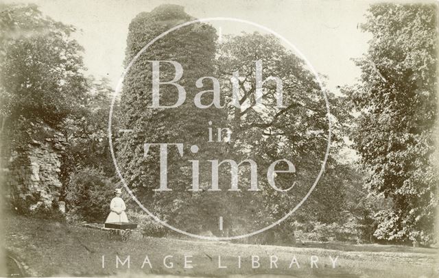 Unidentified gardens, thought to be Prior Park, Bath c.1870