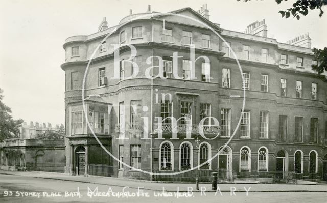 House of Queen Charlotte, 93, Sydney Place, Bath c.1930