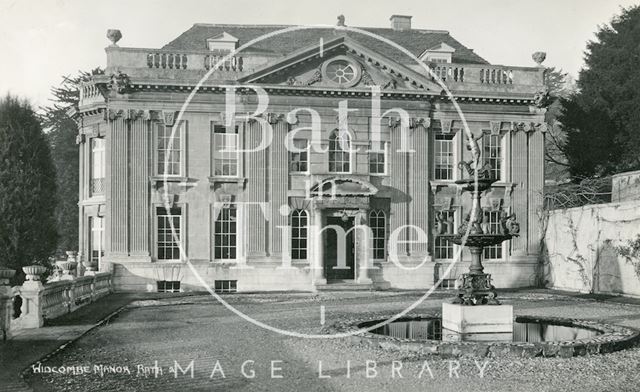 Widcombe Manor south front, drive and fountain, Bath c.1930