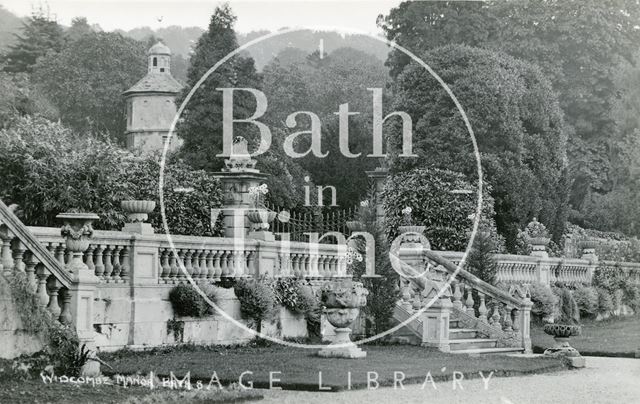 Widcombe Manor, the gardens and dovecote, Bath c.1930