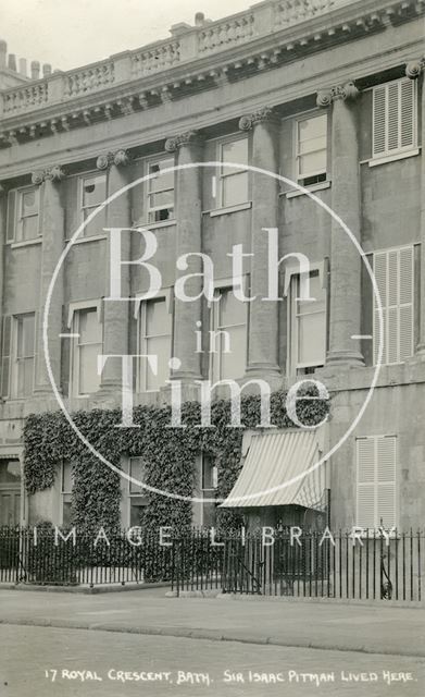 Sir Isaac Pitman's House, 17, Royal Crescent, Bath c.1930