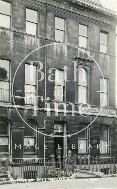 15, Johnstone Street, William Pitt's House, Bath c.1930