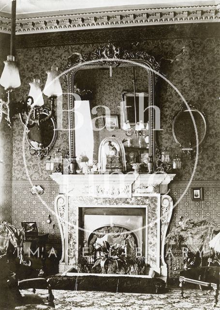 Fireplace in the drawing room, Eaglehurst, Bathford c.1900