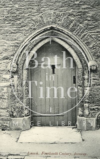 Lacock Abbey, Wiltshire Fourteenth Century doorway c.1910