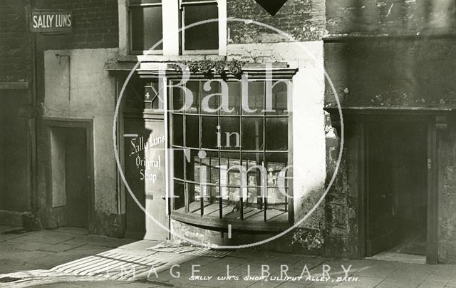 Sally Lunn's shop, 4, North Parade Passage (previously Lilliput Alley), Bath c.1930?