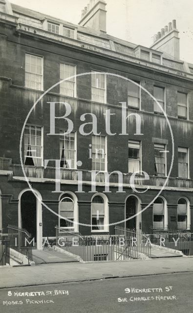 House of Moses Pickwick, 8, Henrietta Street, Bath c.1930