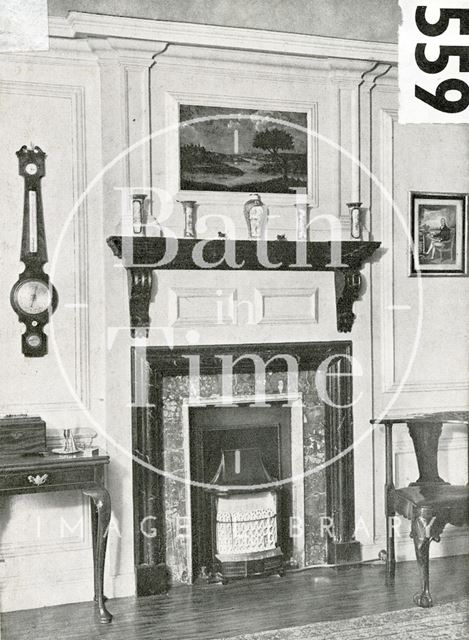 9, The Circus - the chimney piece in Col. Jenner's bedroom, Bath c.1960