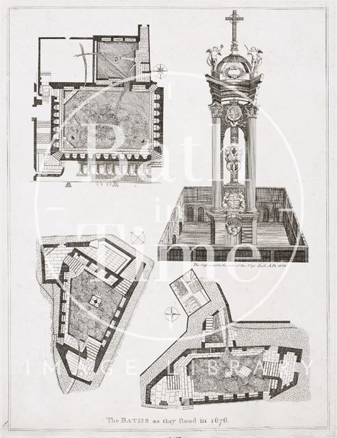 The Baths as they stood in Bath (1676) 1801