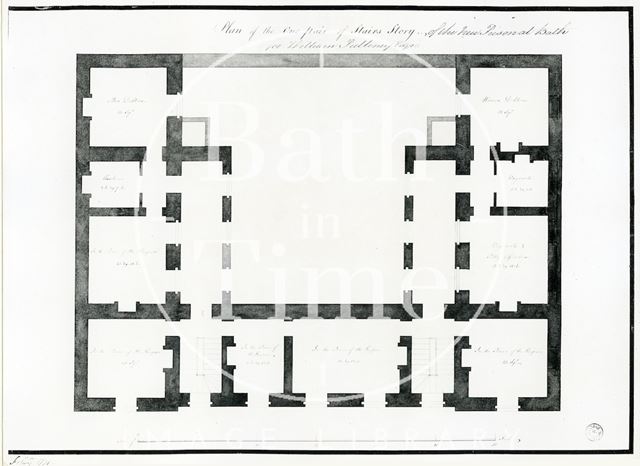 Plan of the one pair of stairs of the prison, Grove Street, Bath