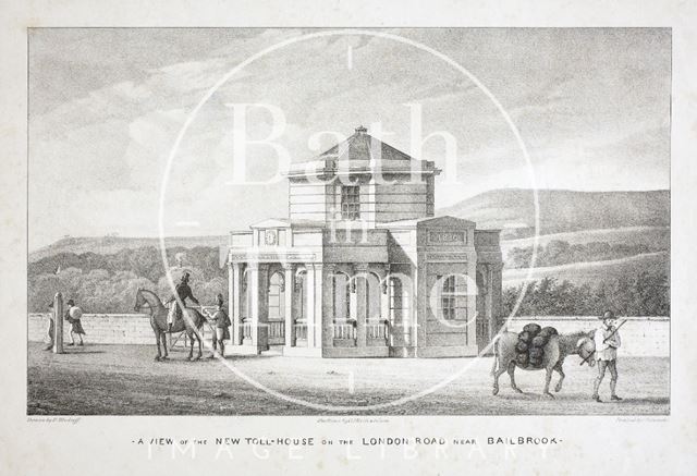 A view of the New Toll-House on the London Road near Bailbrook, Bath c.1835