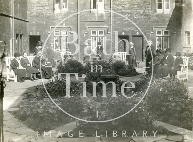 Elderly residents at Saint Catherine's Hospital, Bath c.1920