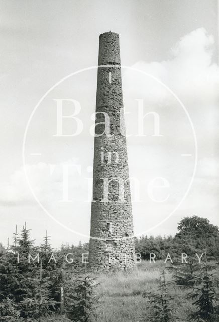 Chimney Stack on the site of the East Harptree leadworks, Somerset c.1970?