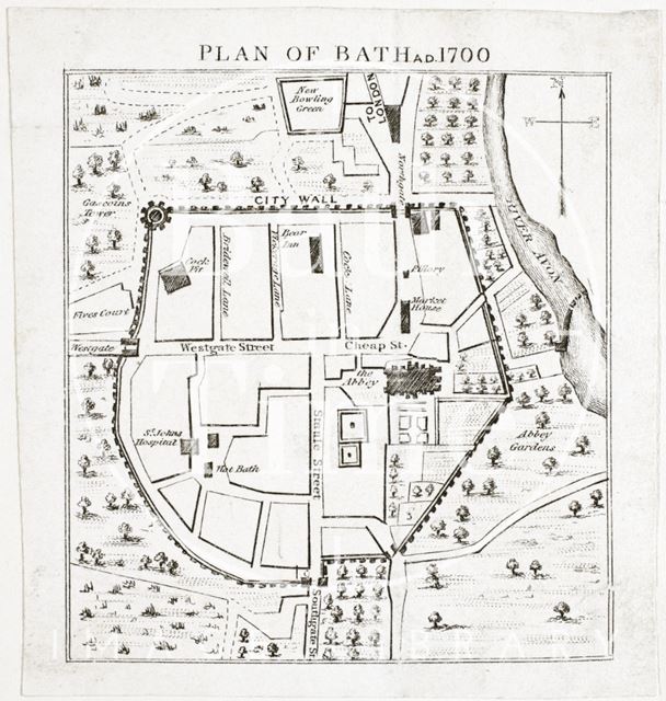 Copy of Plan of Bath 1700