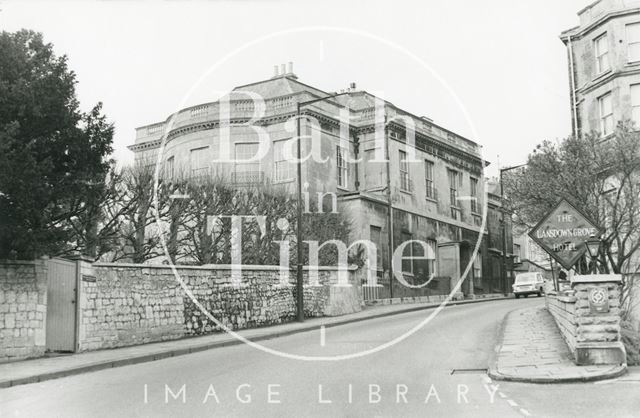 Bath High School with the Lansdown Grove Hotel Opposite, Lansdown Hill, Bath c.1960