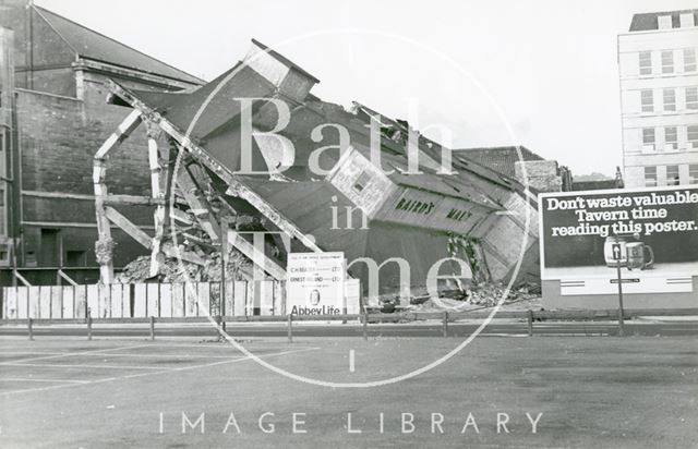 Baird's Maltings during demolition, Somerset Street, Bath 1974