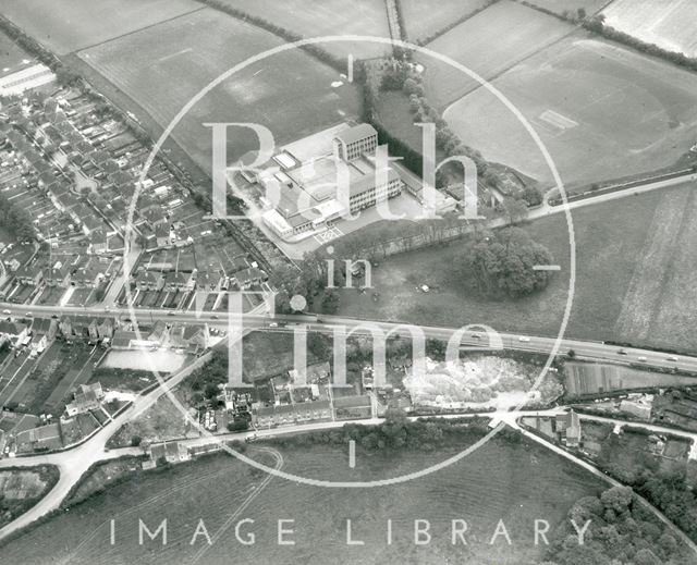 Aerial view of Cardinal Newman's School, Bath 1969