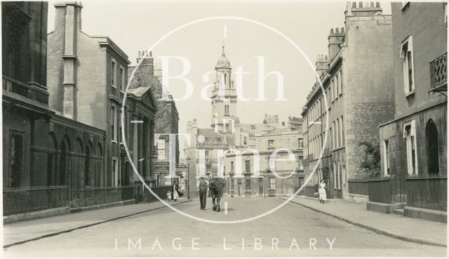 Henry Street and Manvers Place looking towards St. James's Church, Bath c.1915